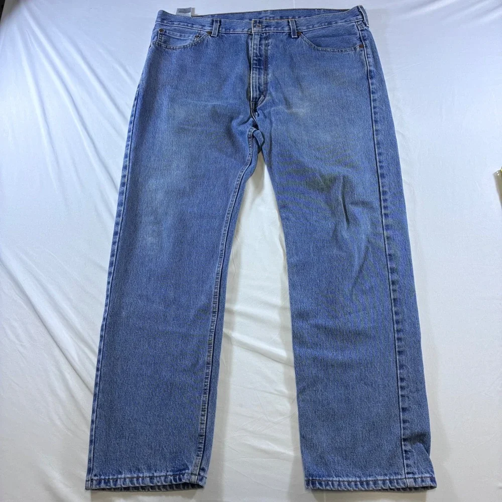 Levis 505 Regular Fit Straight Leg Jeans Mens 40x32 Blue Denim 00505-4891‎